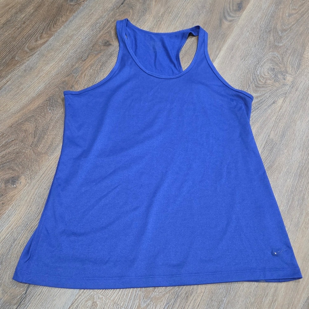Nike Dri-FIT Racerback Tank Top Royal Blue Women Large